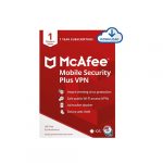 McAfee Mobile Security Plus VPN 1 Phone or Tablet, Antivirus Software, Internet Security, 1 year